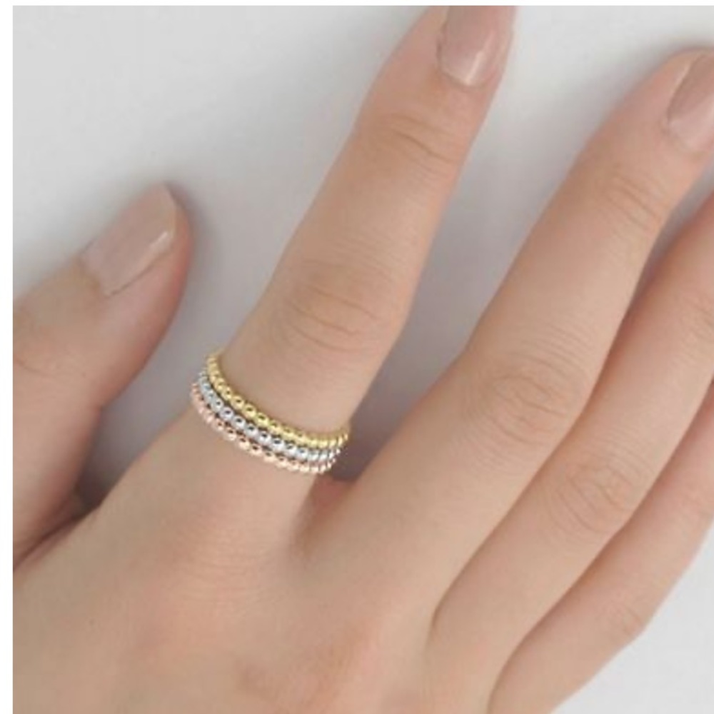 Nwot Tri-Tone Stackable Rings - Set Of 3 - image 5